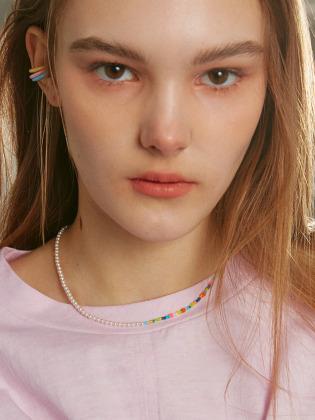 Color Pop Beads n Pearl Necklace