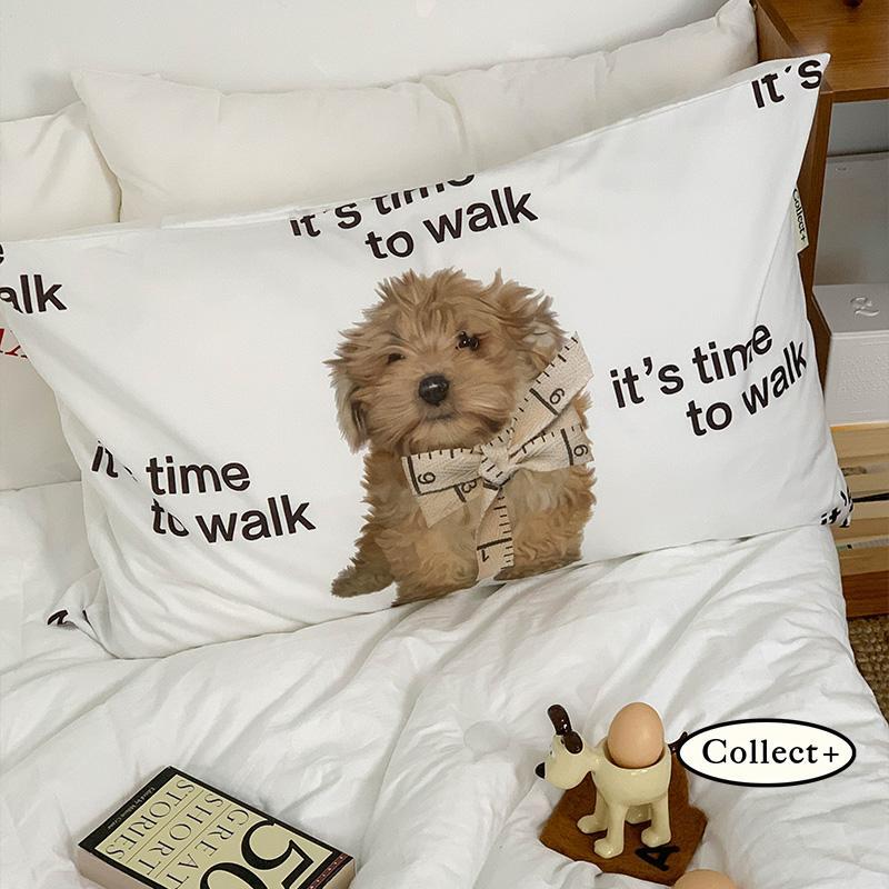 강아지 순면 베개 커버 귀여운 디자인 감성