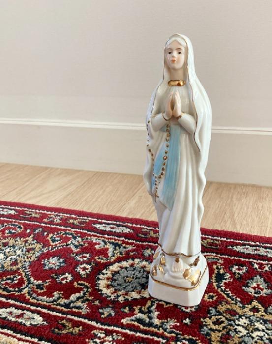 [FRANCE]70s hand-made Maria 성모 마리아 ceramic statue.