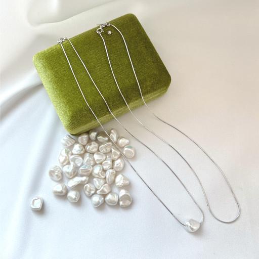 재입고 [925실버] 펄베리 백금도금 뱀줄 체인