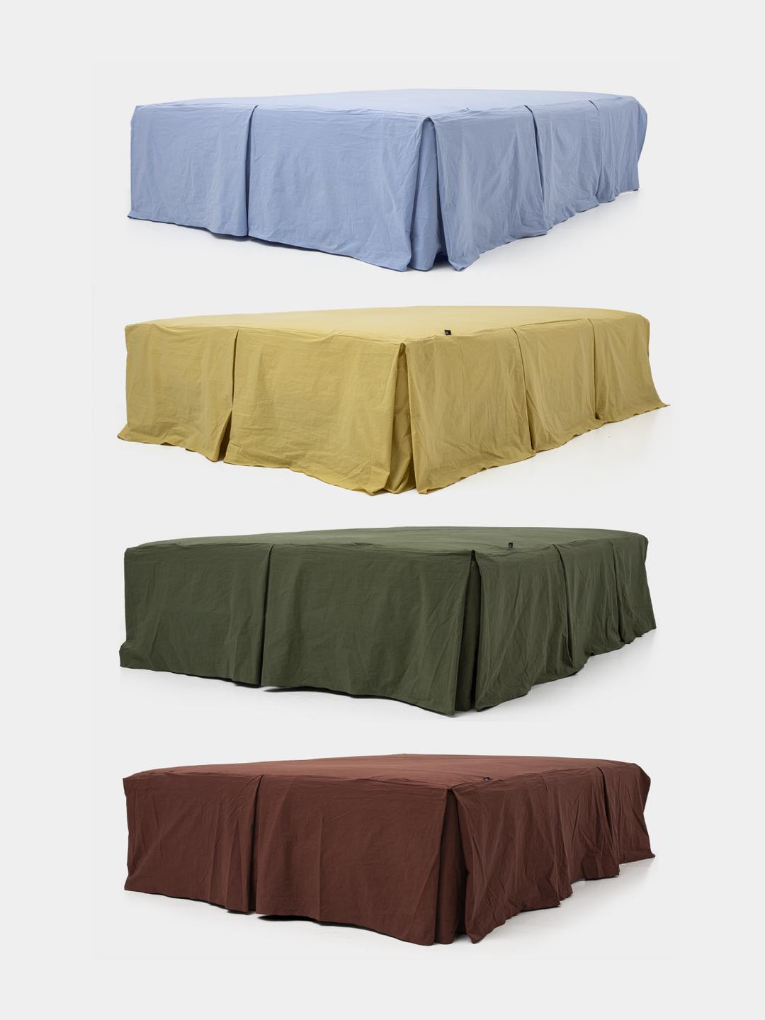 고밀도 순면 워싱 맞주름 베드스커트