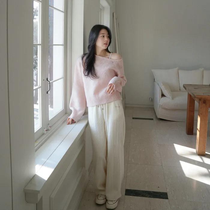 [6th] 루안 더블 스트링 팬츠 (아이보리)