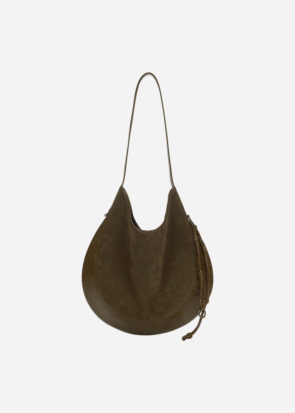 Curvee Hobo Suede Bag Brown