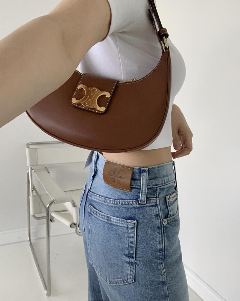 캘빈클라인 여성 울트라 하이웨이스트 와이드 연청 데님 팬츠