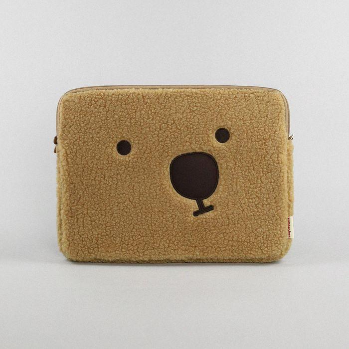 [13/15/17inch] 플러피 하찬 노트북 파우치 - 브라운