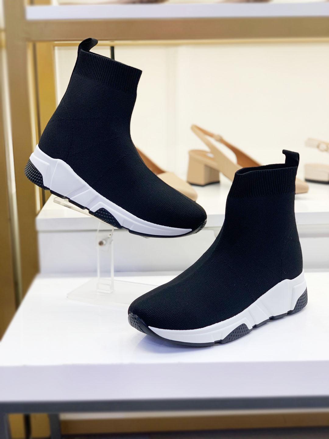 삭스 부츠 스판 니트 스니커즈 (4cm) SCR8216