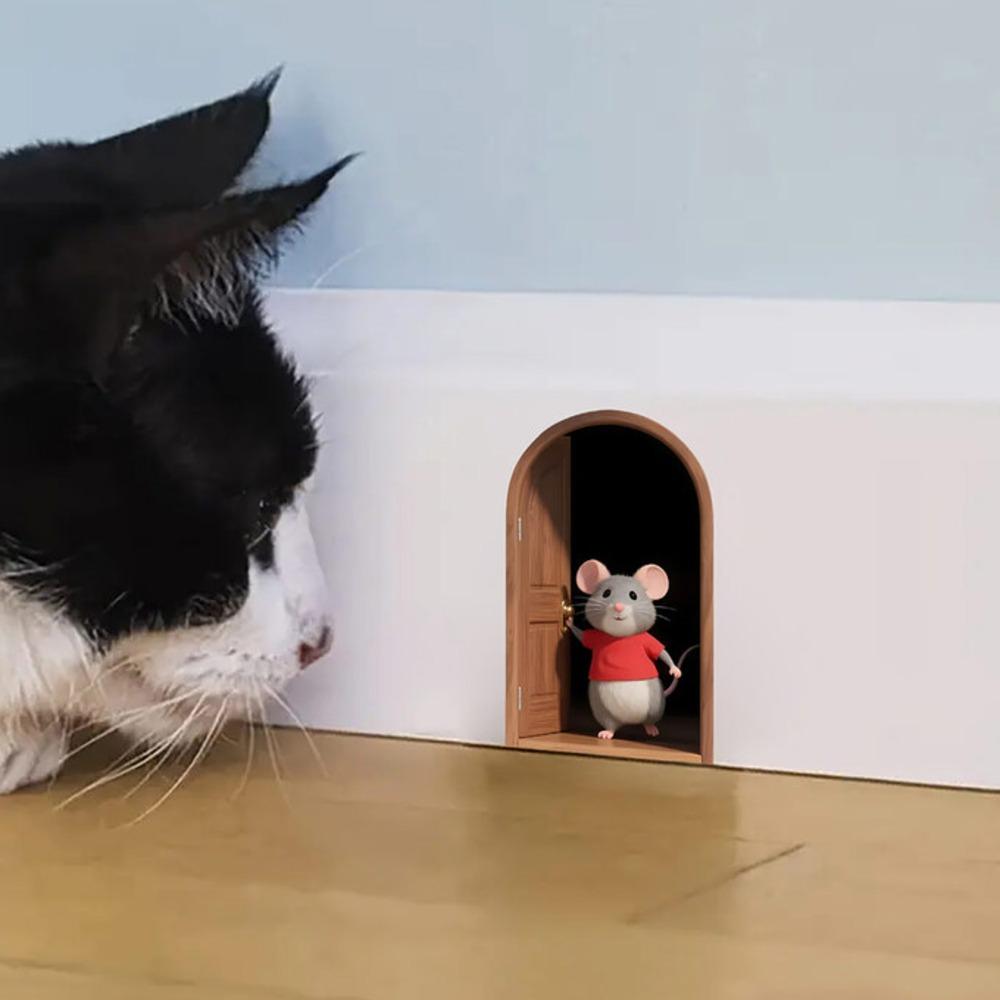 쥐구멍 벽 스티커 2매