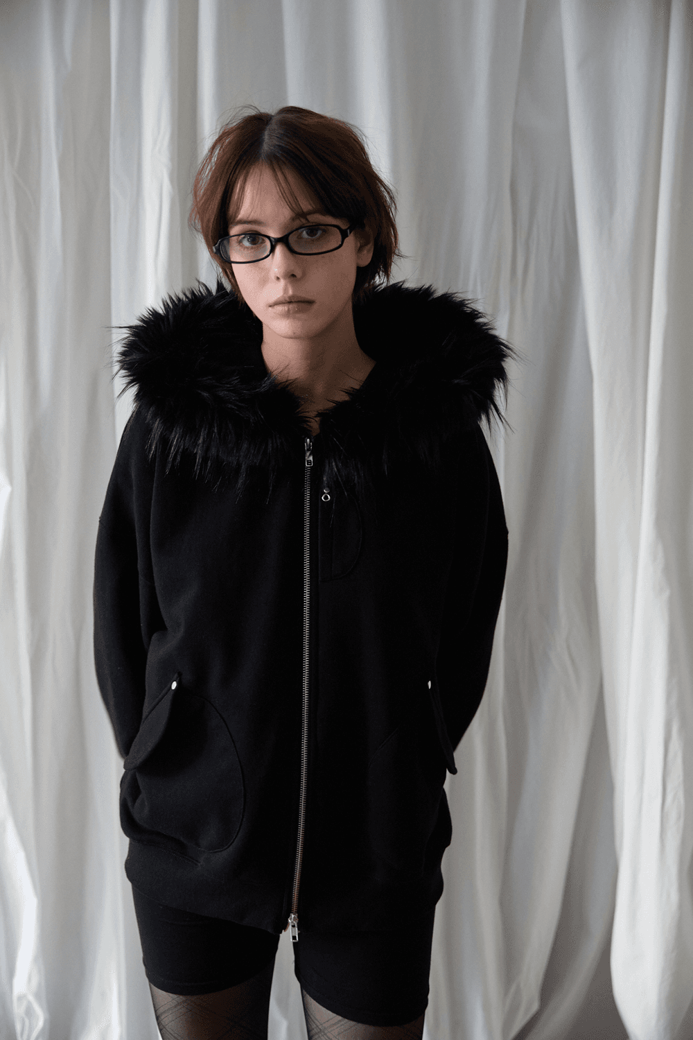 [PRE ORDER 12월 16일 발송] FUR TWO-WAY HOODIE ZIP-UP