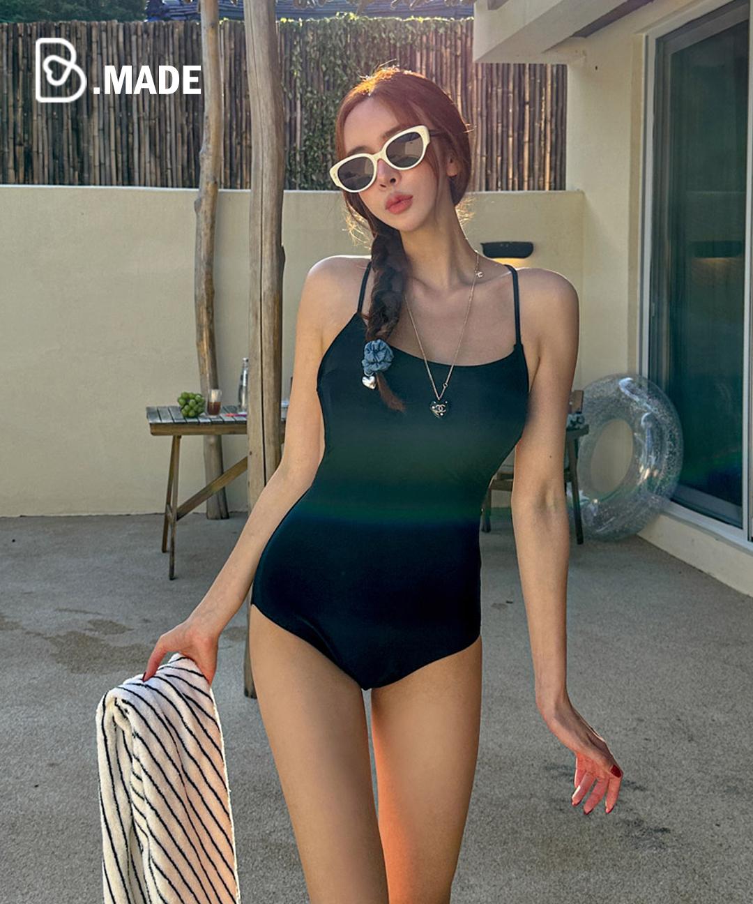 비키비키 [50%할인/MADE/M,L] 셀비아 모노키니 스트랩 체형커버 모노키니 체형커버 몸매보정 백리스