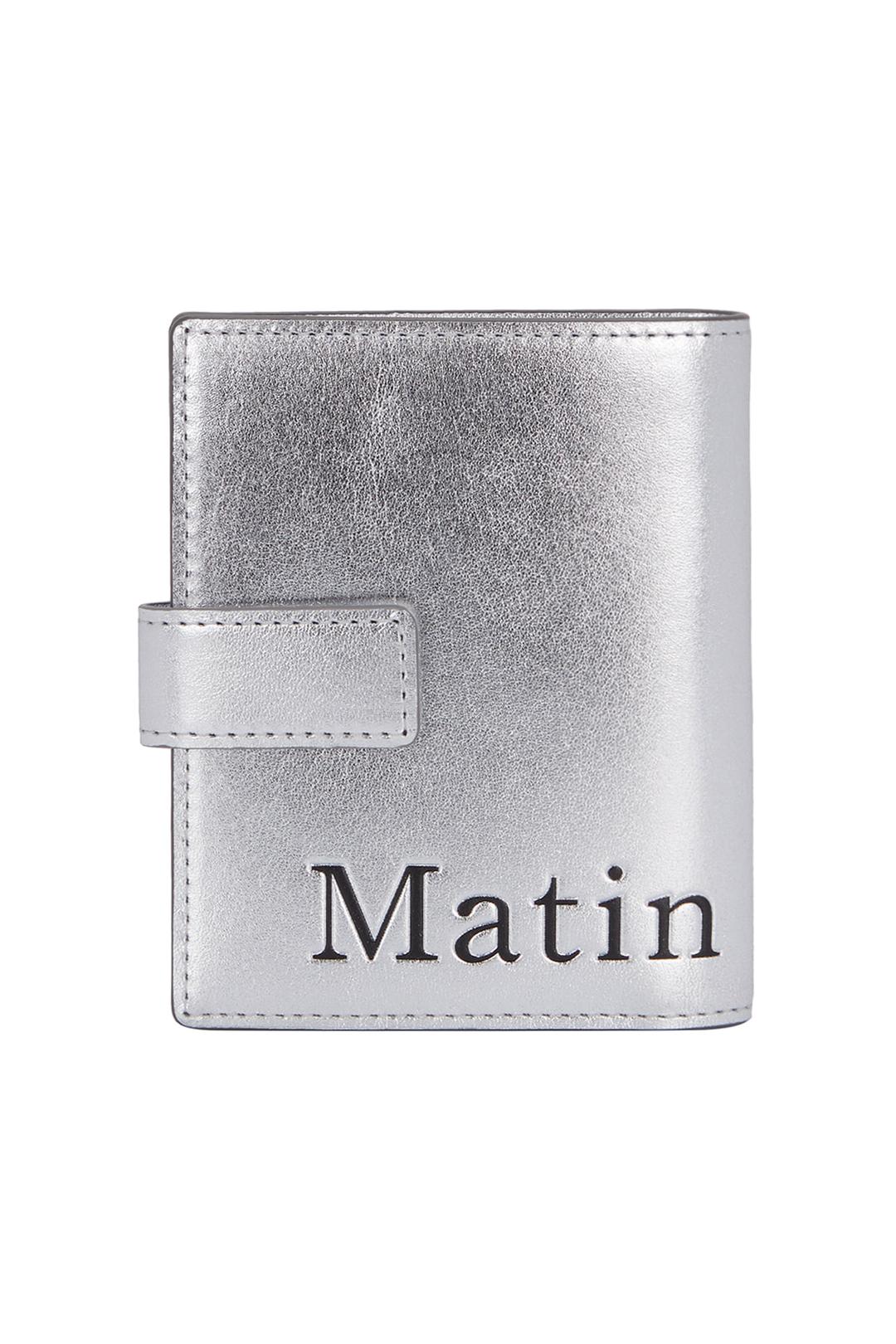 MATIN KIM BASIC WALLET IN SILVER