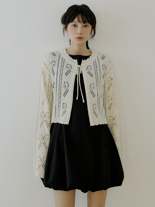 WOI CROCHET CARDIGAN CREAM
