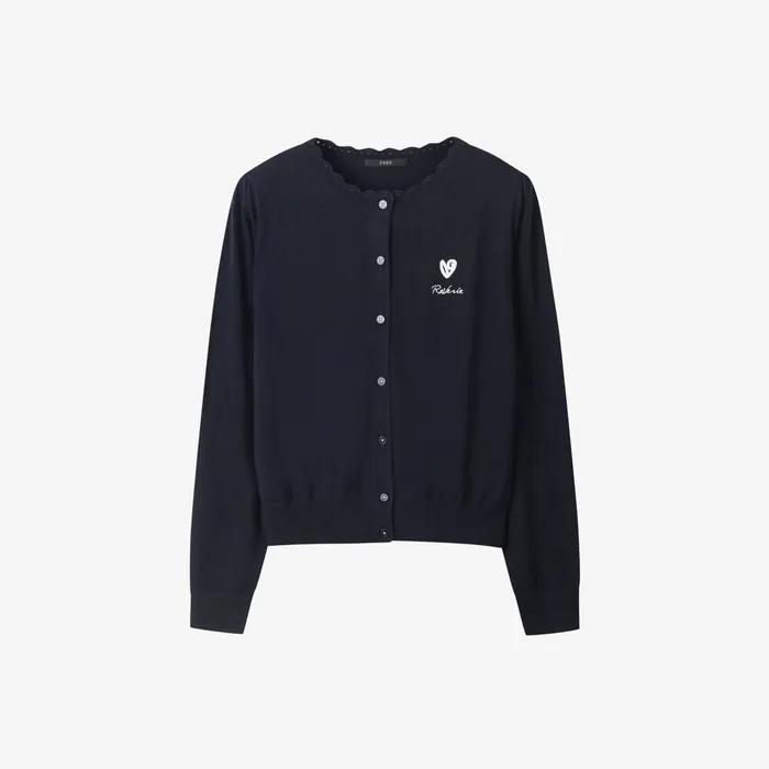 스칼럽 네크 하트 가디건 DN_Z254KSL209