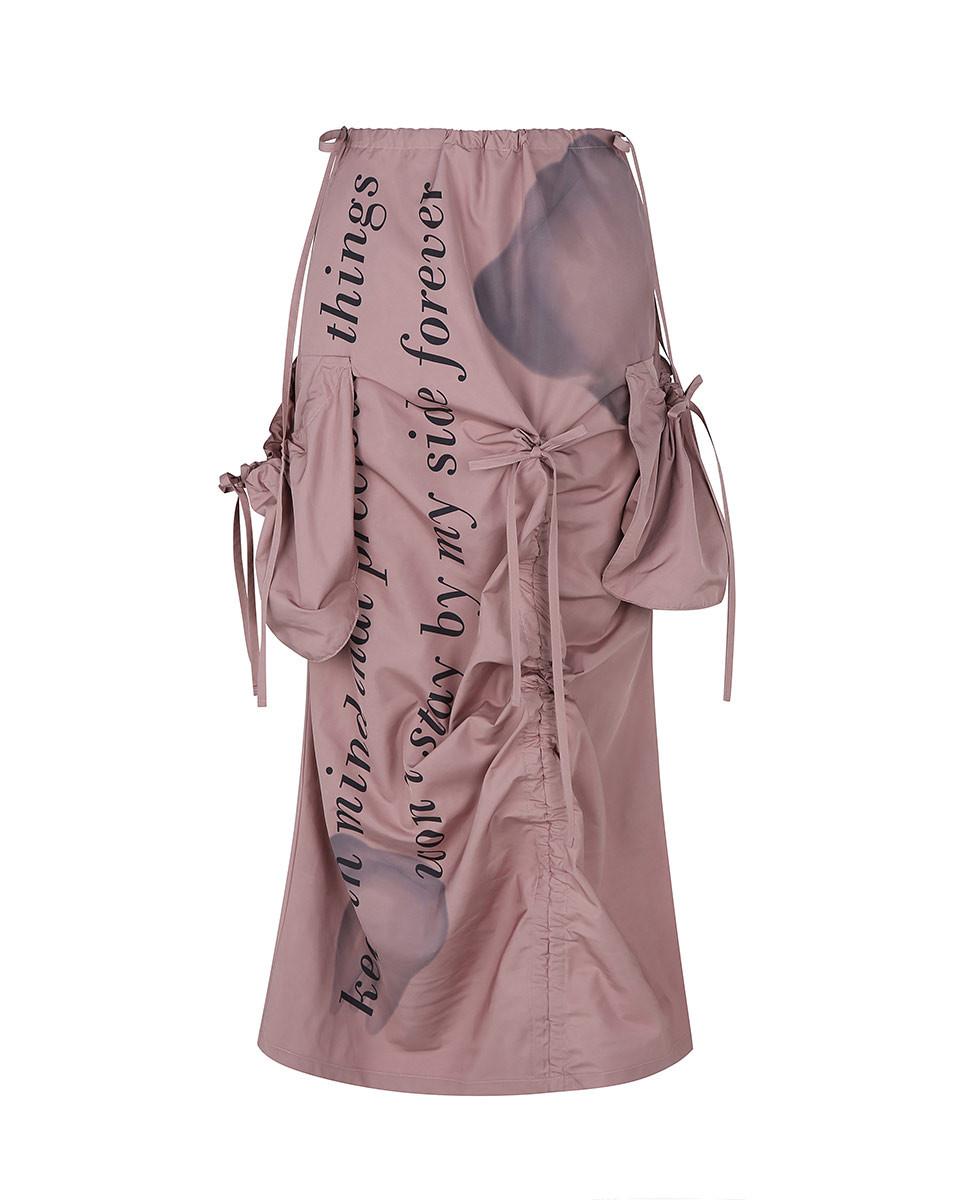 Wisdom Teeth Low Rise Ruched Skirt PINK