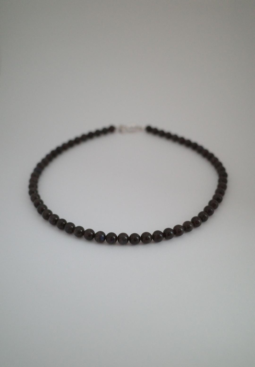 Sepia brown necklace 6mm