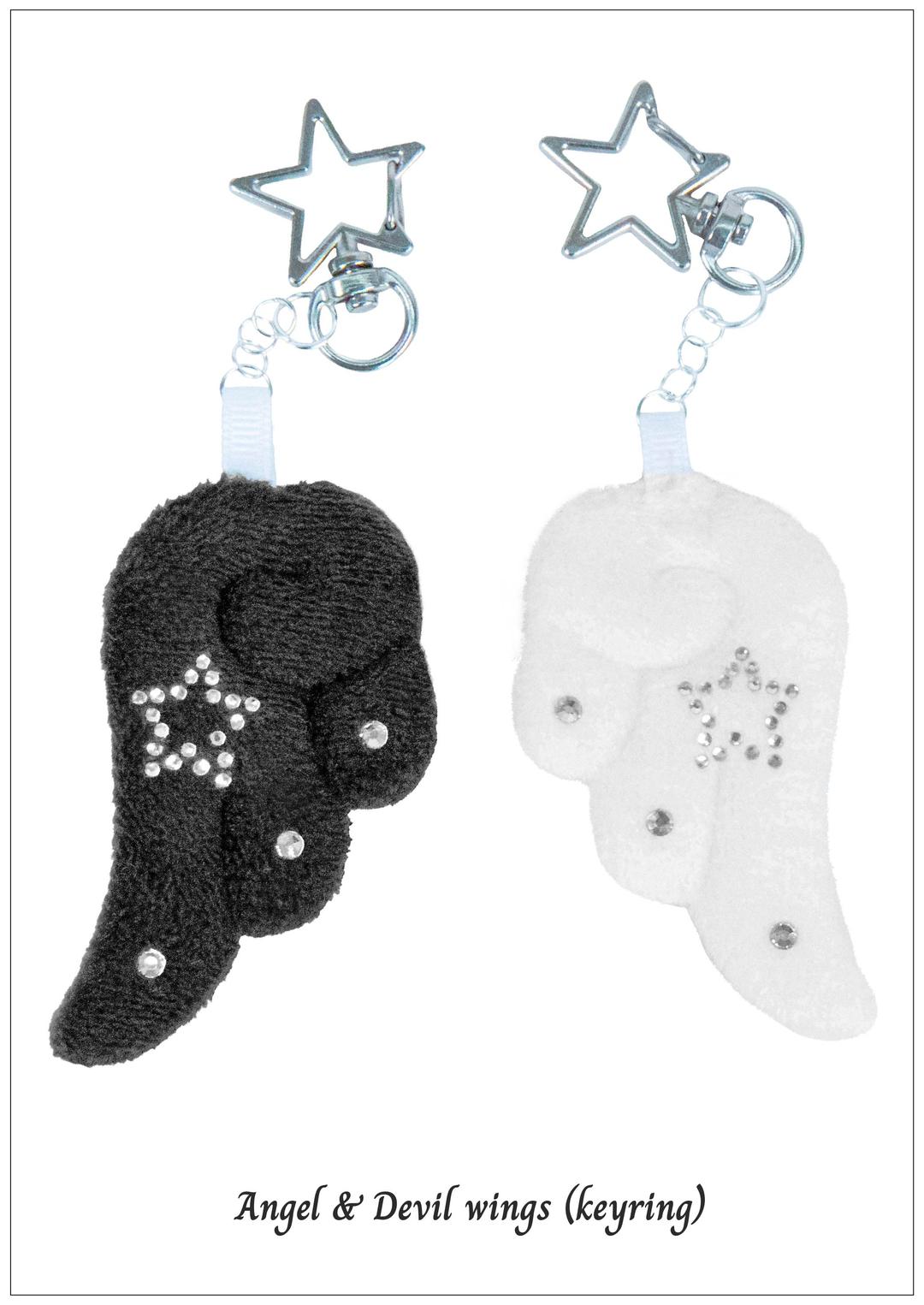 Angel & Devil Wings keyring