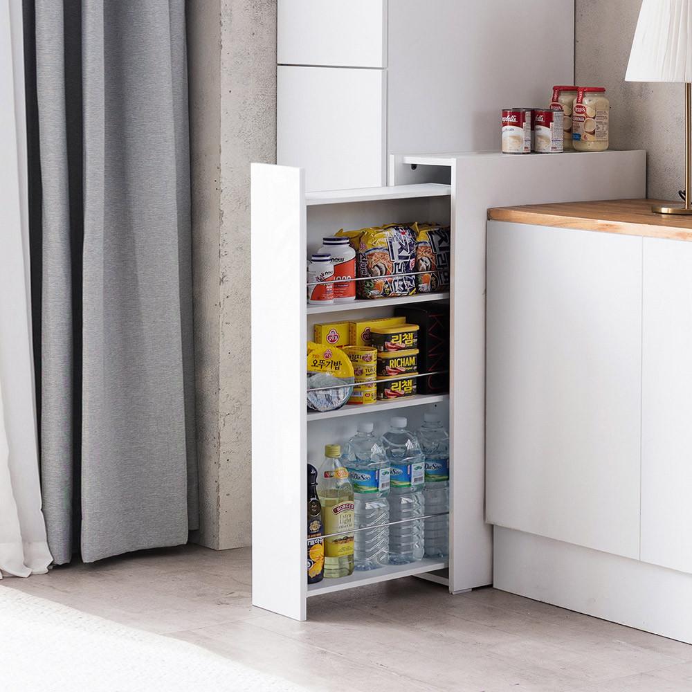 랩소디 핸들리스 슬라이딩 틈새 수납장 200