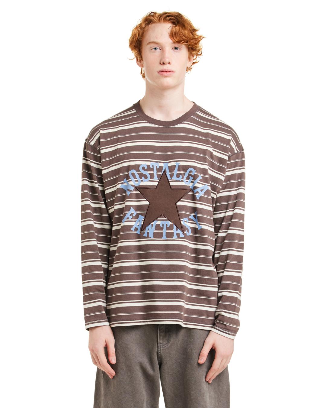 NOSTASY STRIPE STAR L/S TEE - S