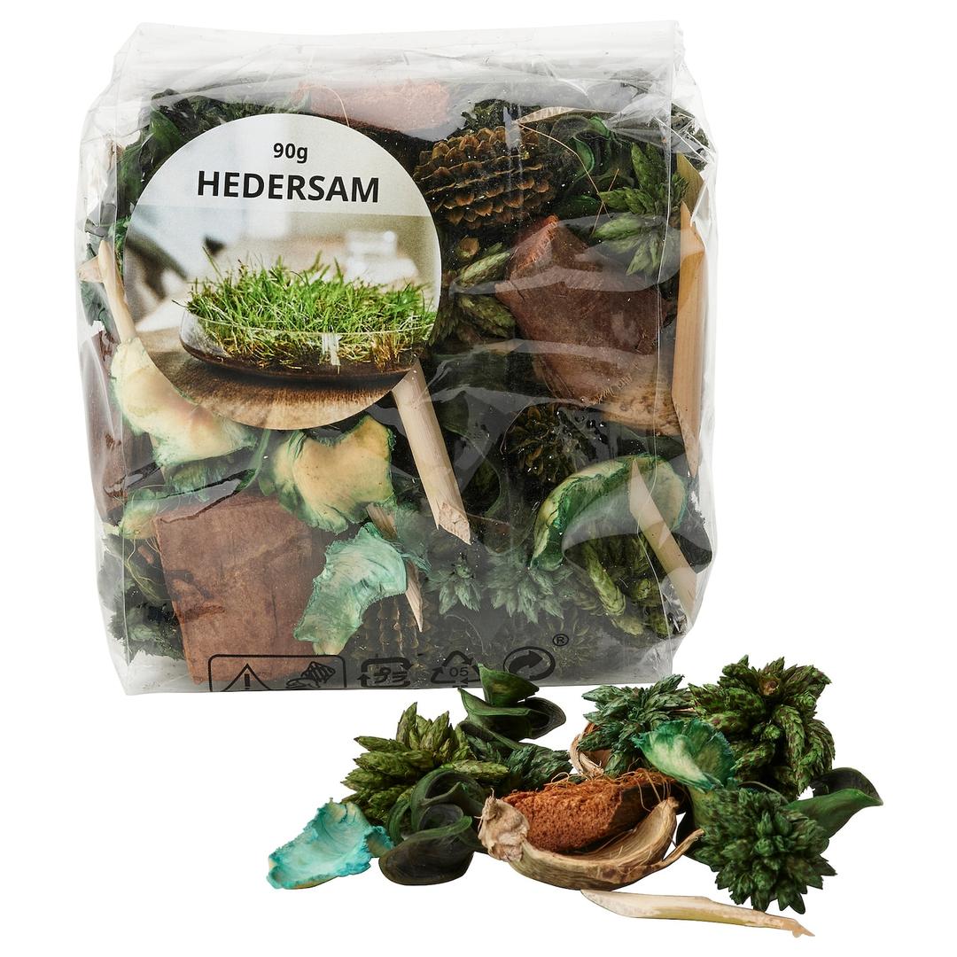 HEDERSAM 헤데르삼 포푸리 방향제 - 신선한 풀/라이트그린 90 g
