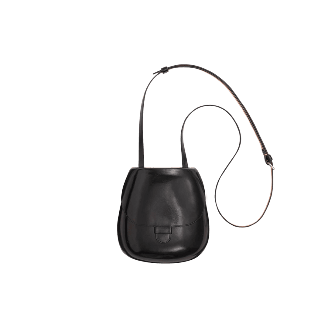 Lemaire Vegetable Tanned Leather Il Bussetto For Lemaire Small Cartridge Bag Black