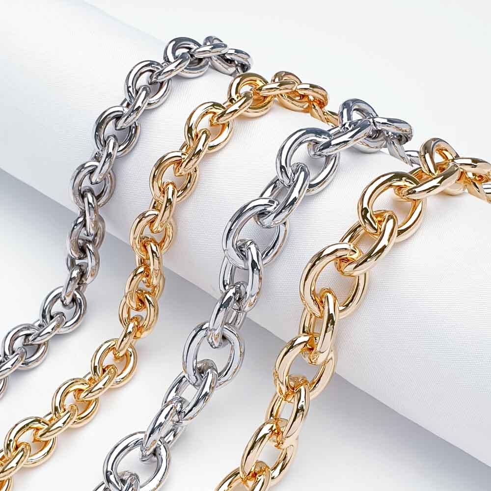 알루미늄 볼드 고방형 스타일 목걸이 체인 악세사리 부자재 50CM, 5M (size2)