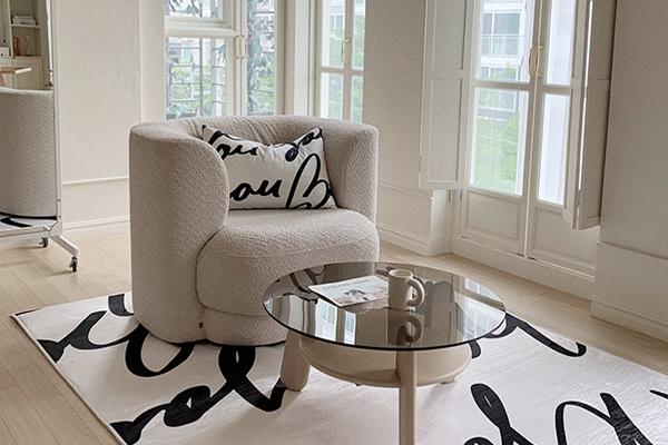 볼드 레터 사계절 극세사 러그