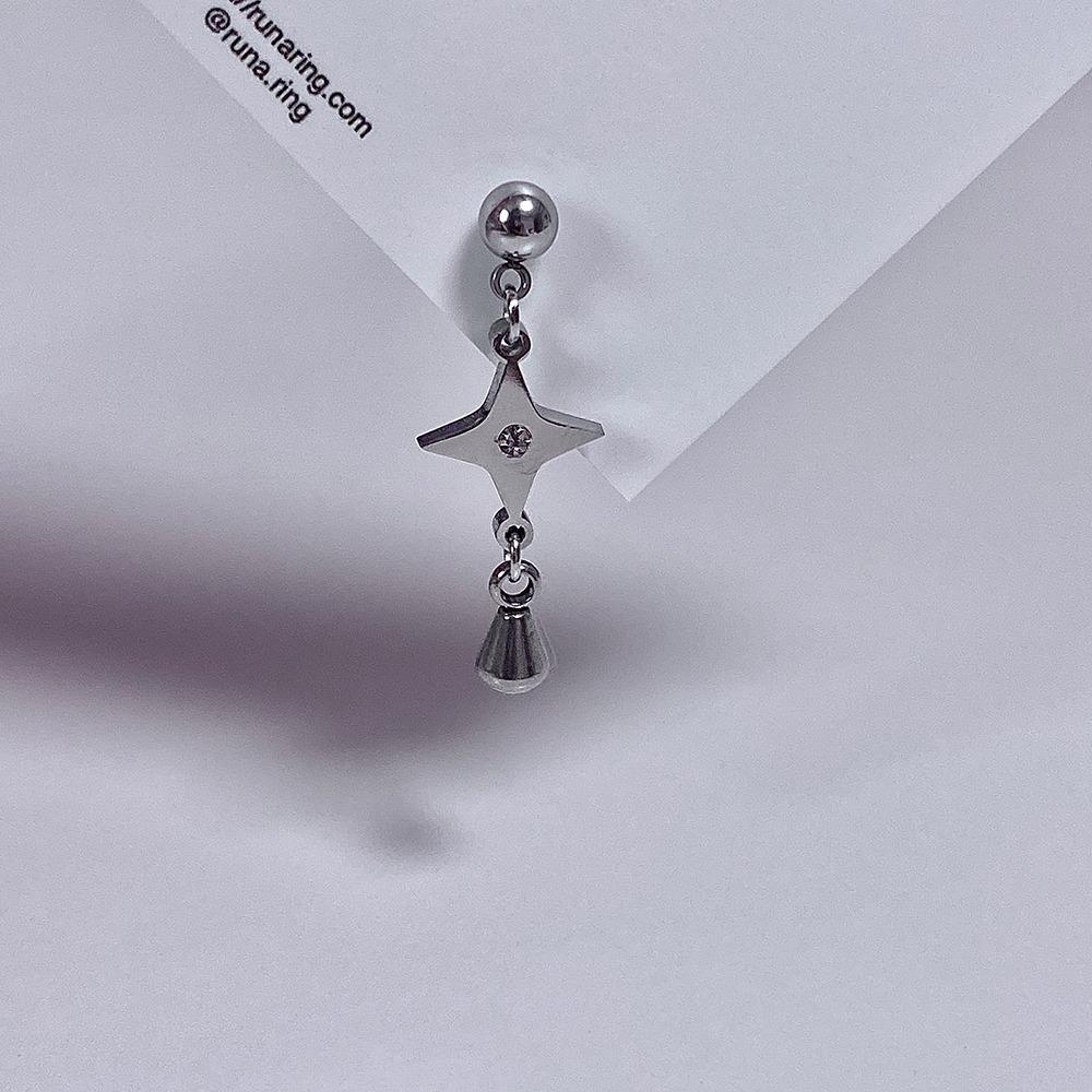 전체 써지컬스틸 물방울 포인트 드롭 피어싱