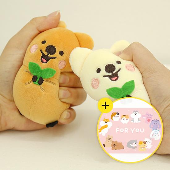 [1+1/총2개] 모찌타운 귀여운 선물 키키쿼카 스트레스볼 SET (+메세지카드)