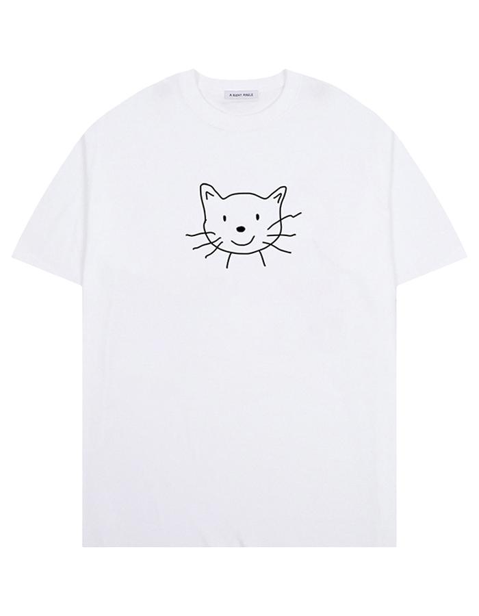 ARA CAT FACE LOOSE TEE  (2 COLOR)