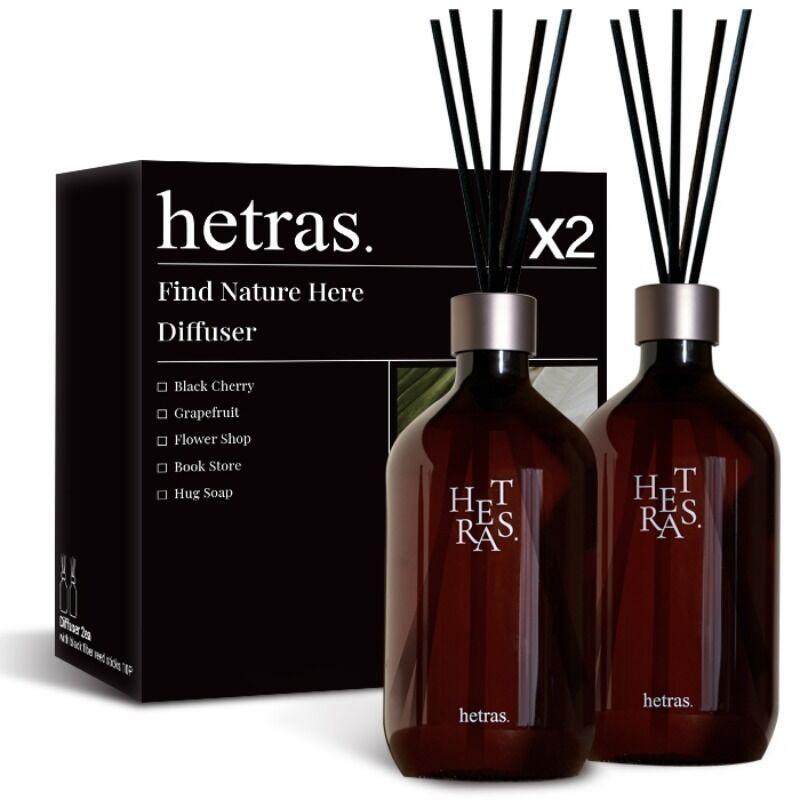 헤트라스 프리미엄 대용량 디퓨저 500mlx2개 선물세트 실내방향제 인테리어