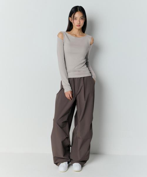 무신사 스탠다드 우먼(MUSINSA STANDARD WOMAN)  우먼즈 속기모 나일론 파라슈트 팬츠 [브라운] - 사이즈 & 후기 | 무신사