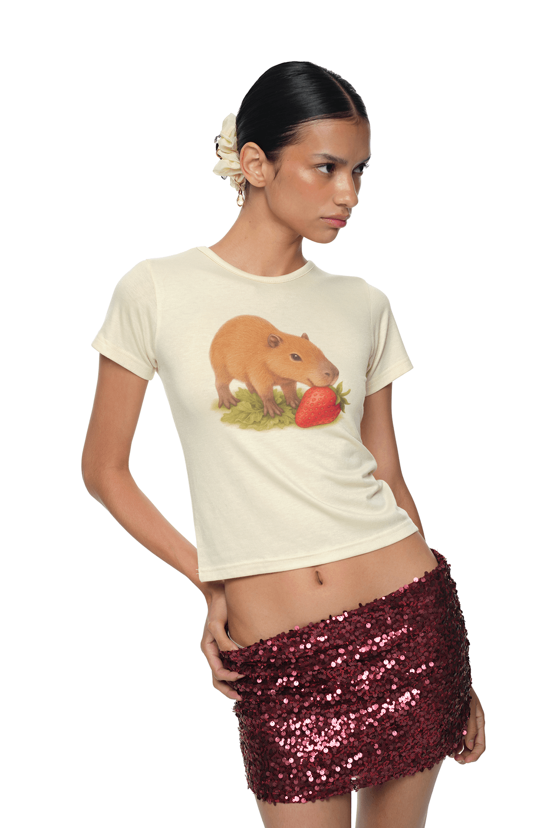CAPYBARA BABY T-SHIRT (YELLOW)
