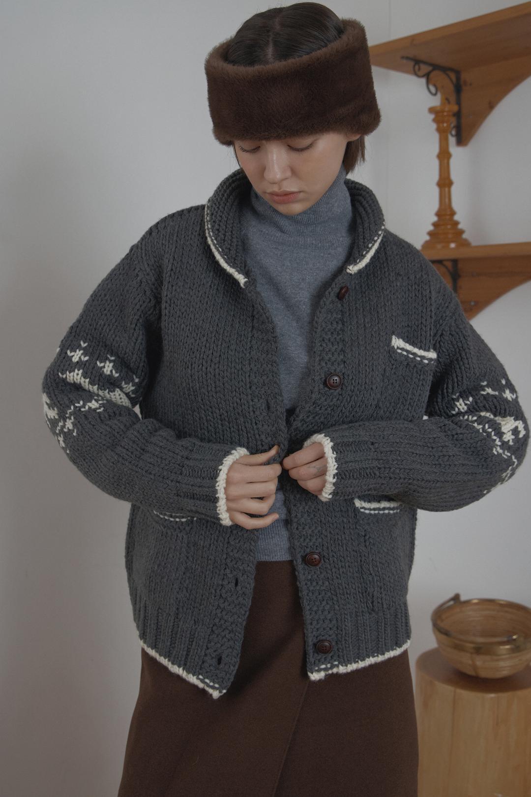 [Restock] winter koichan cardigan_gray
