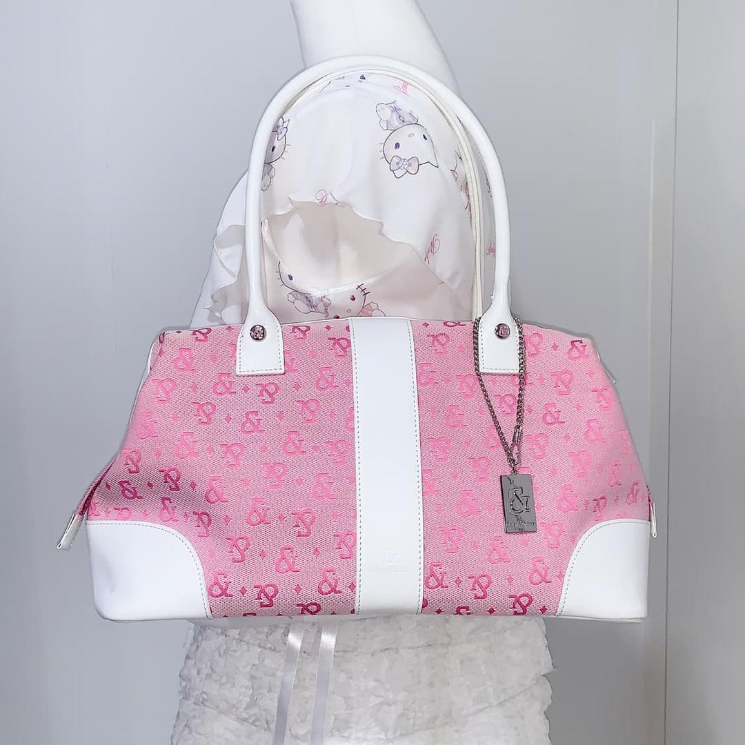 핑키앤다이안 핑크 로고 패턴 보부상백  | 후루츠패밀리