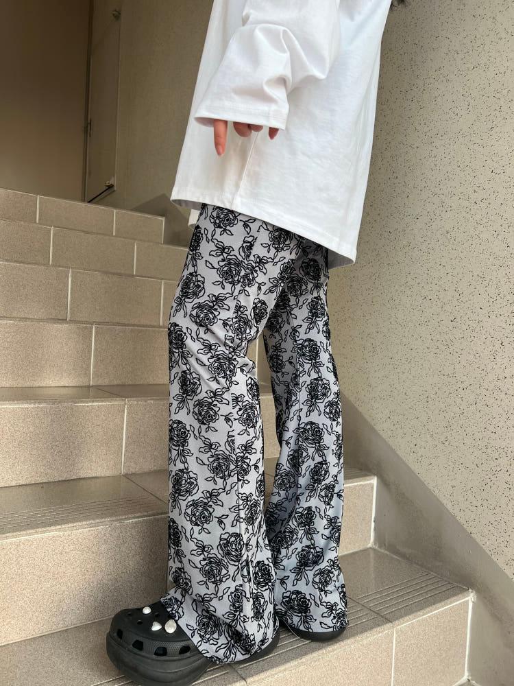 로즈 자가드 부츠컷팬츠(2color)