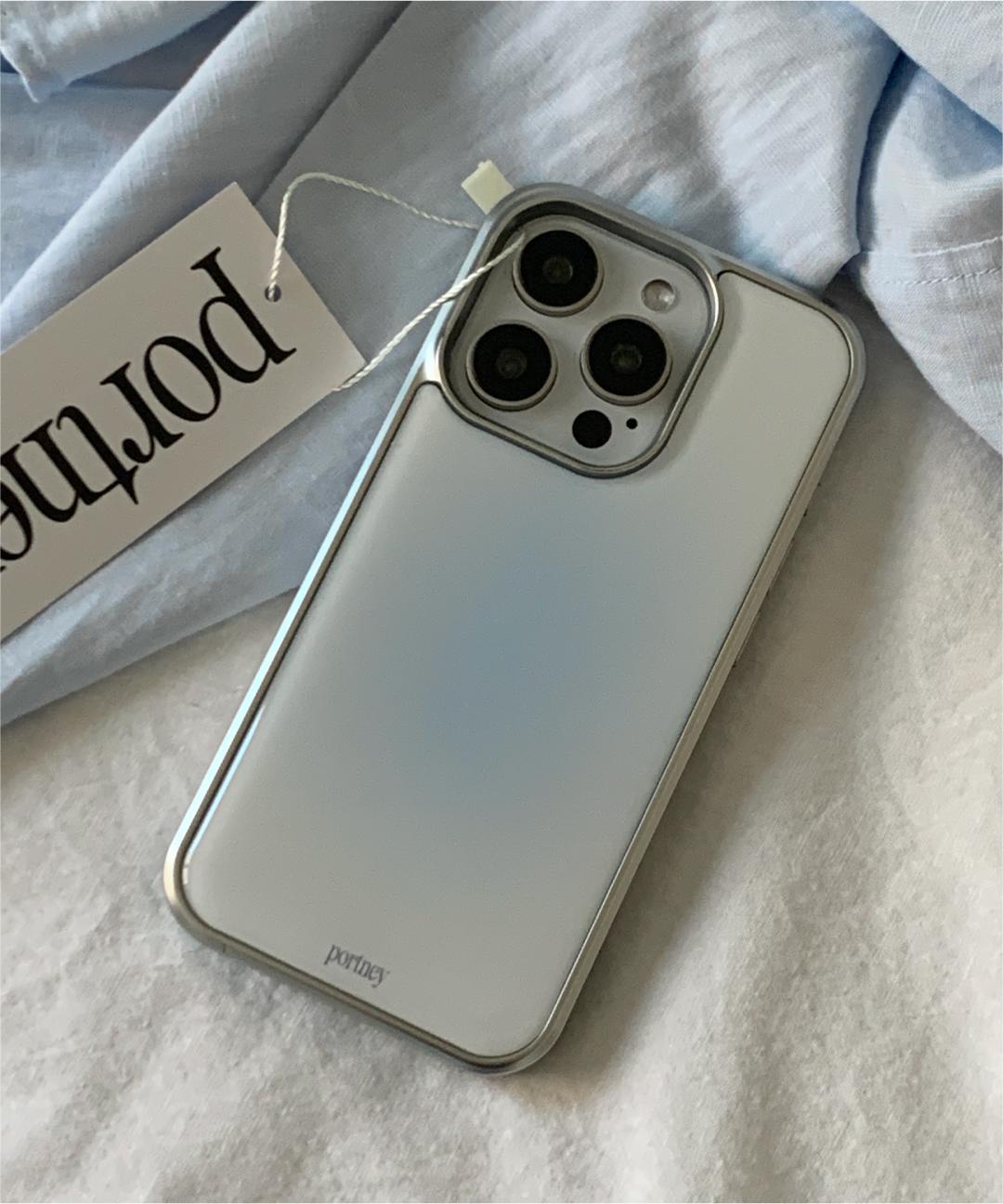 포트니 [아이폰17출시][+맥세이프][+갤럭시]silver palesky epoxy case