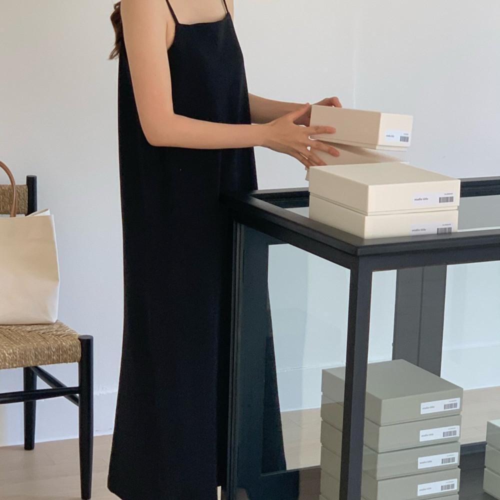 OB린넨 스퀘어 나시원피스(2col)