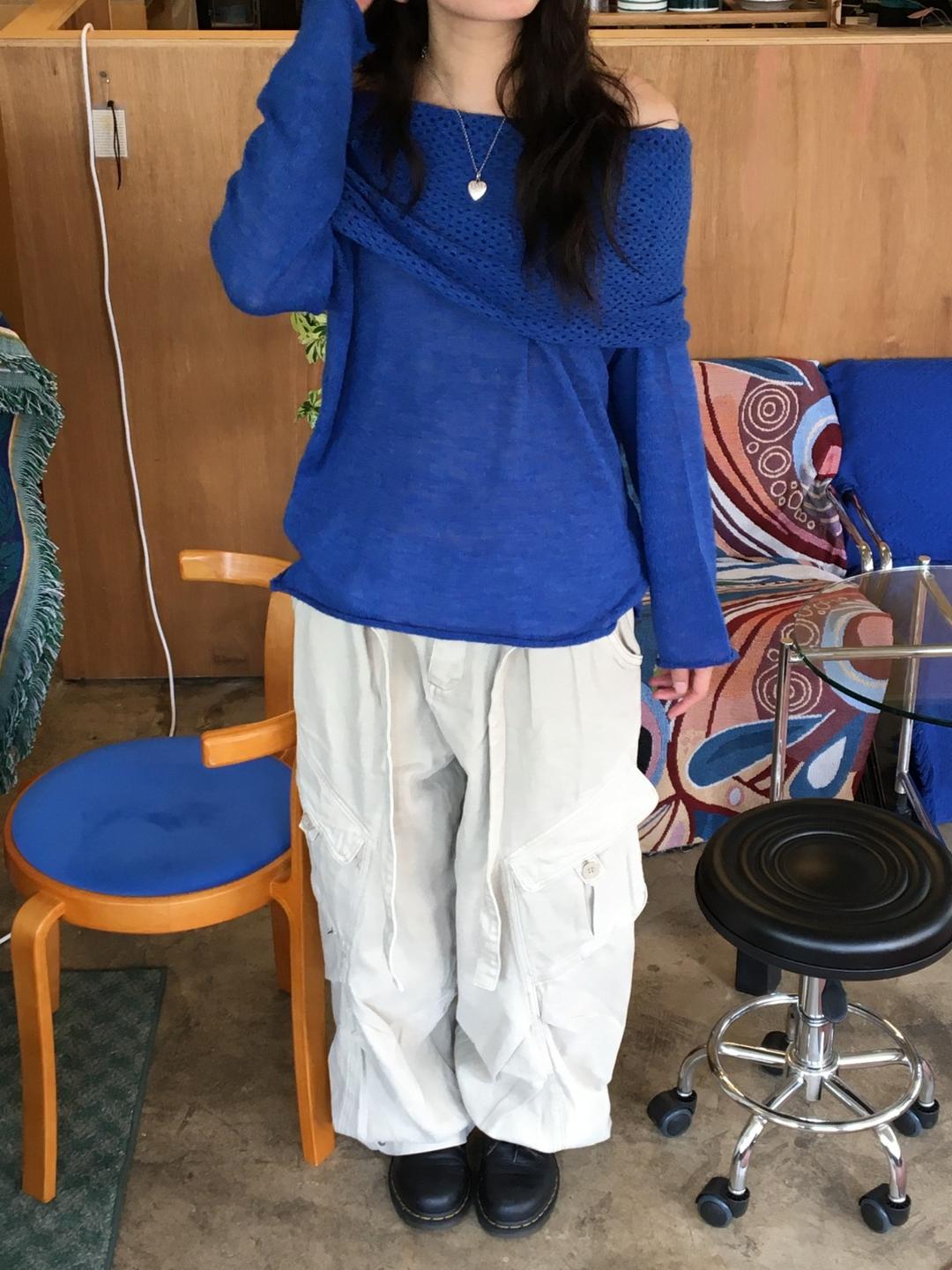 waffle off shoulder knit