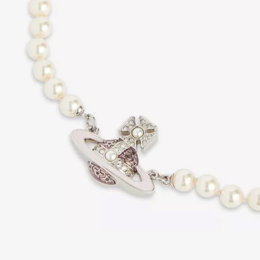 비비안 웨스트우드 록산느 브라스 폭스 진주 팬던트 목걸이