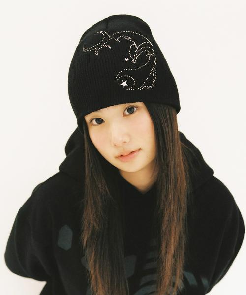 웹하우스(WEBHOUSE)  실버 훅 비니 - 블랙 - 사이즈 & 후기 | 무신사