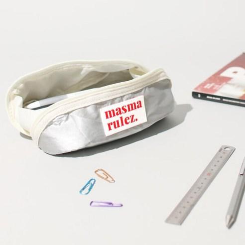 아트박스/마스마룰즈 180도 Hapoom pencil cosmetic pouch _ 글리터리 실버 - 중고등/대학생 | 쿠팡