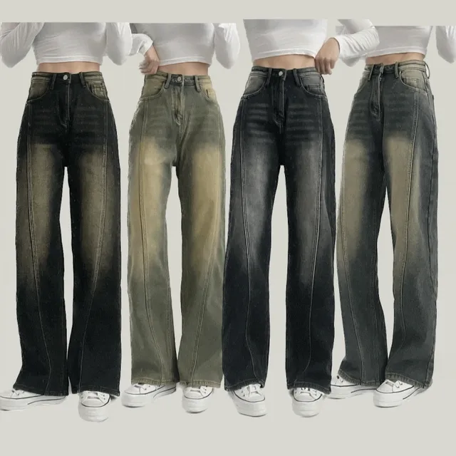 ~XL/숏&롱,융기모추가🔥 절개 워싱 데님 와이드 롱팬츠 4color