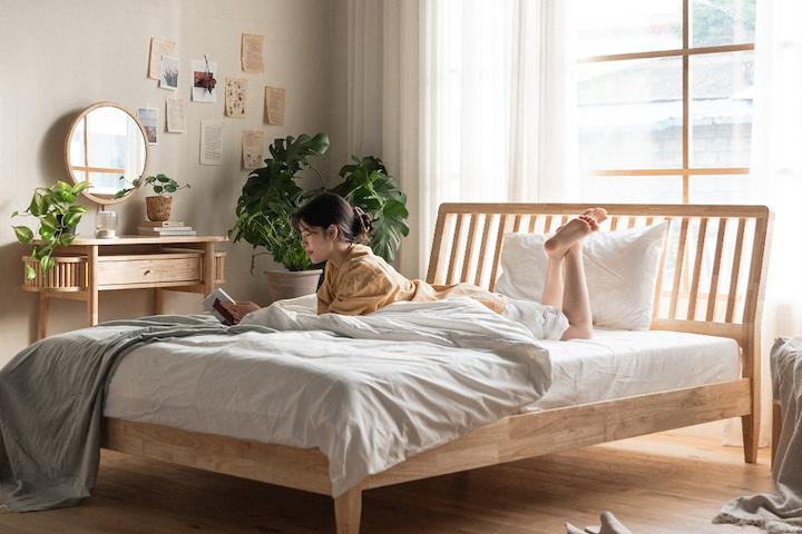 디웰 E0등급 내추럴 호텔식 원목 침대 프레임 SS/Q