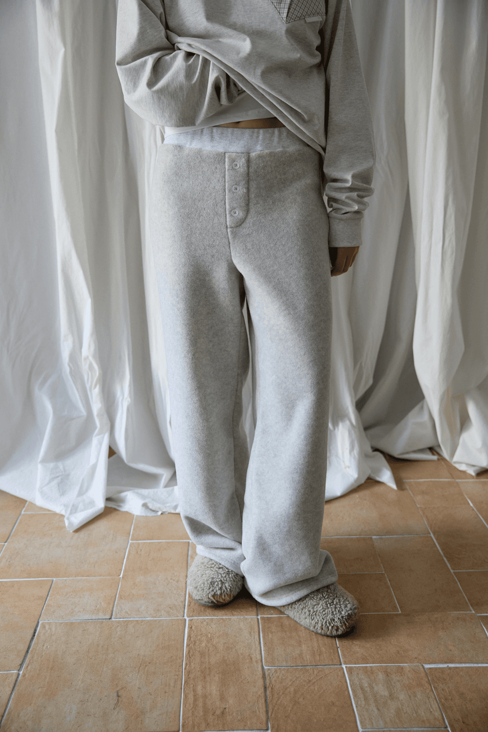 FLEECE NO POCKET PANTS