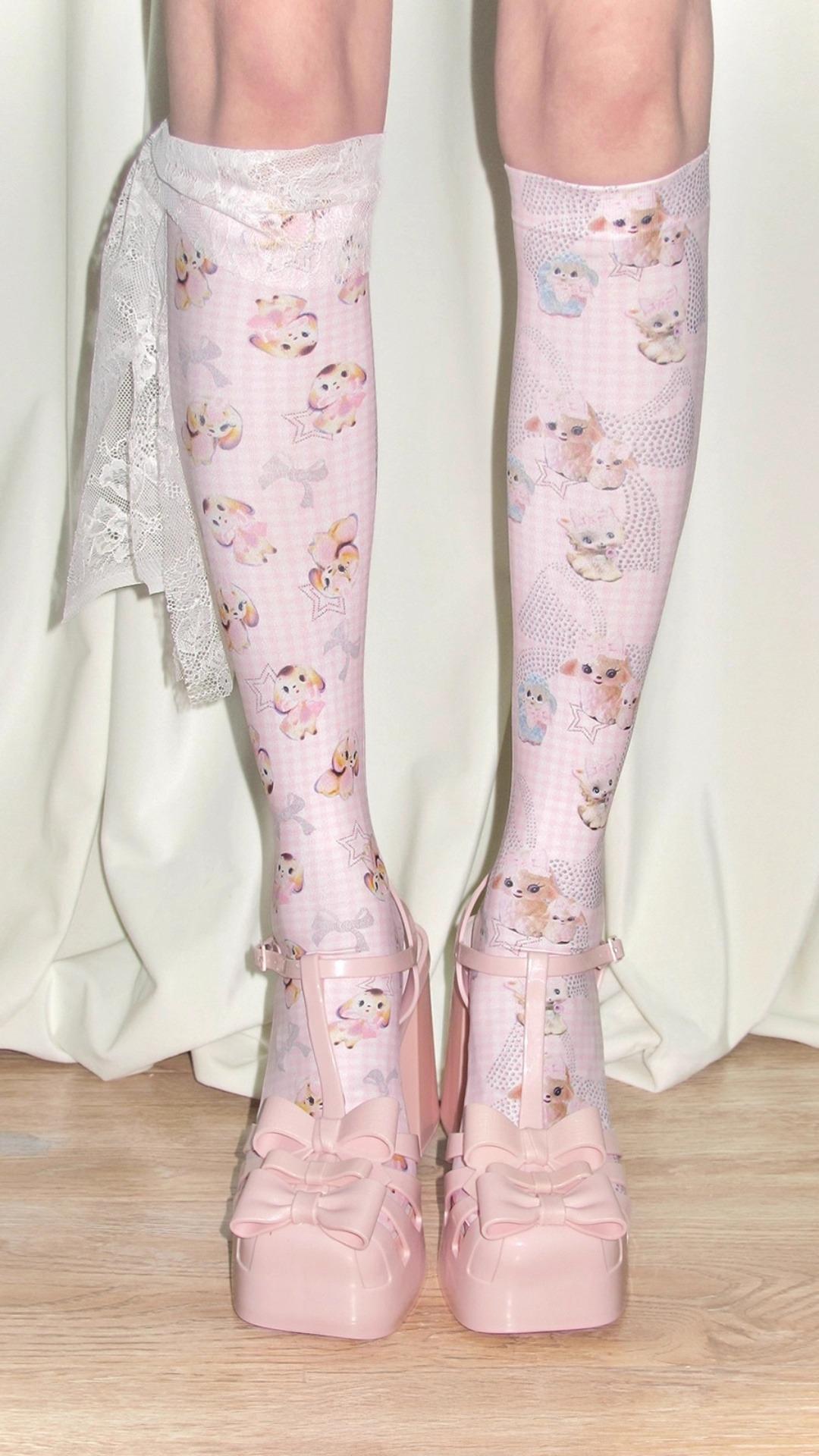 [lis calla] "My Diary\"Animal Knee - high Socks