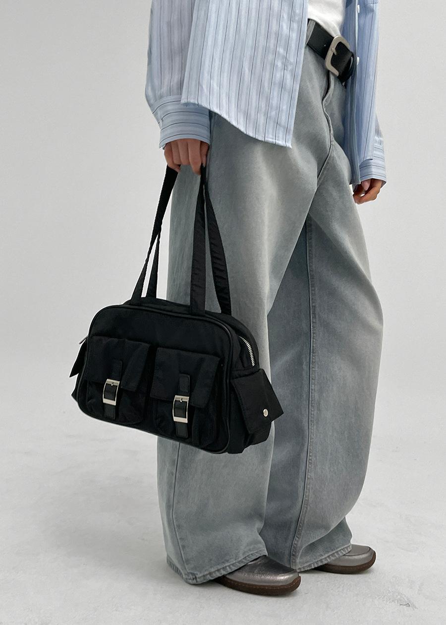 헤이아 나일론 포켓 숄더백