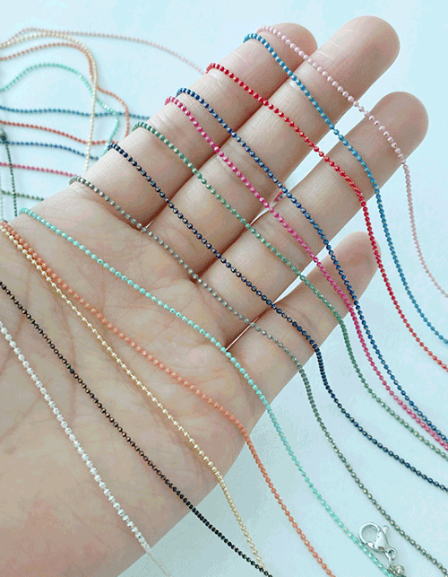 컬러 틴 체인목걸이 (13colors)