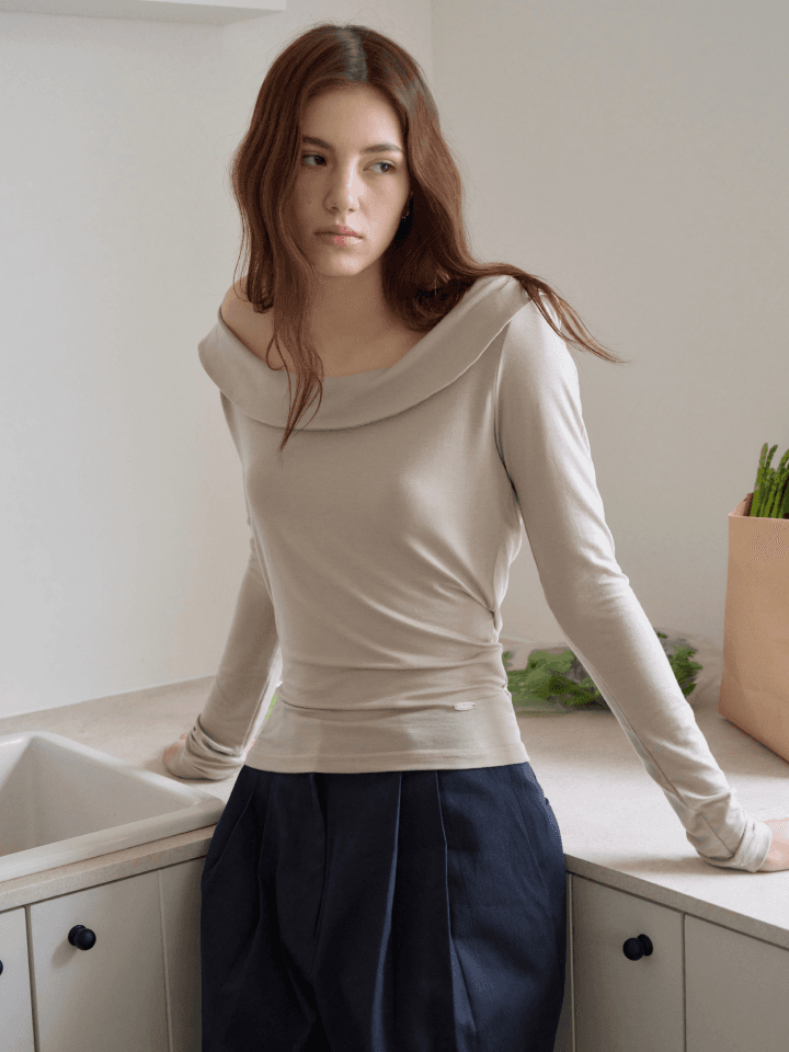 Tie Long Tee (Beige)