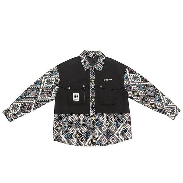 Different Pattern Embroidery Patch 2Color Jacket (6485)