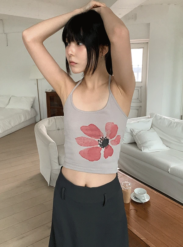 Peony halter sleeveless (3color)