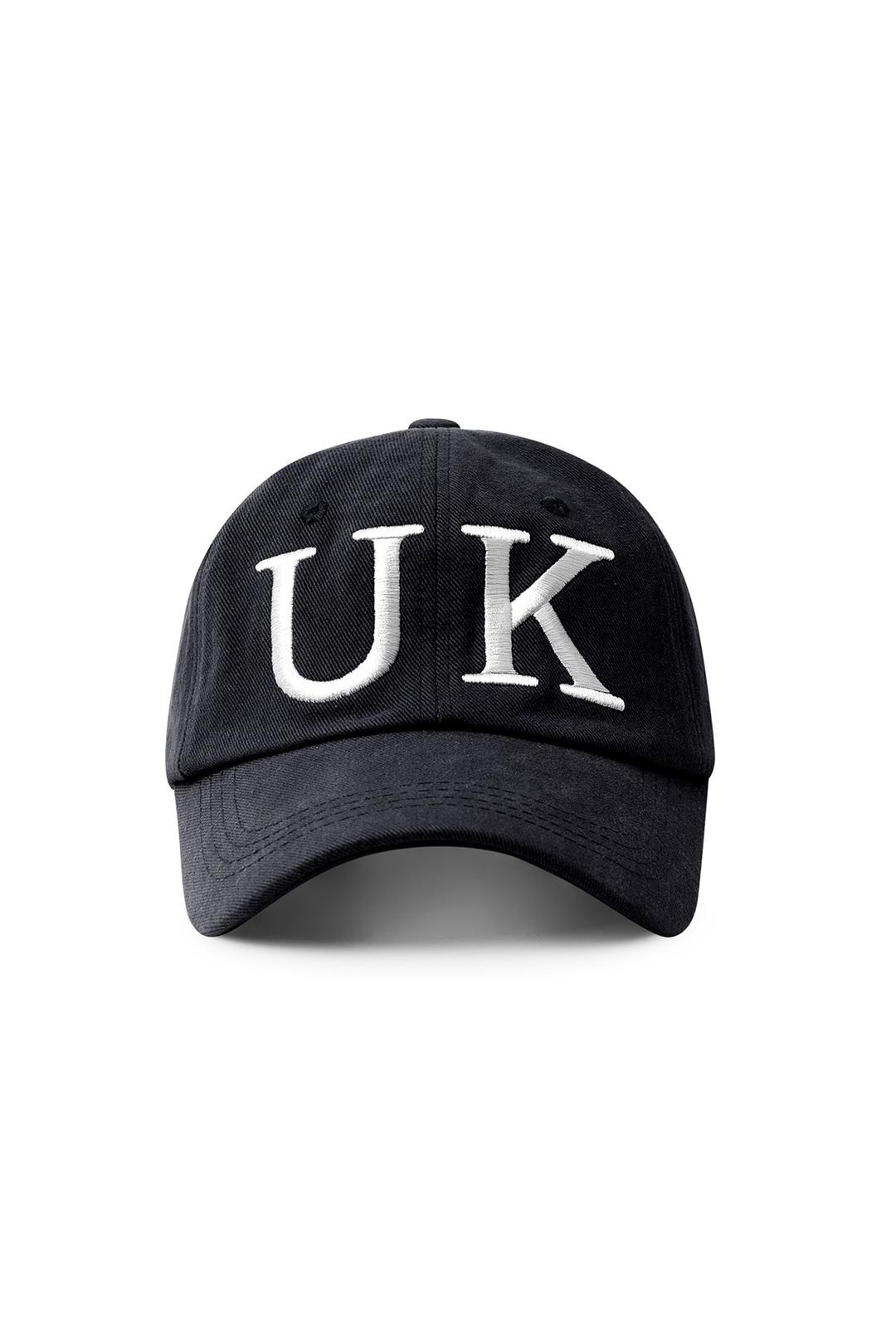 UK COTTON BALL CAP BLACK